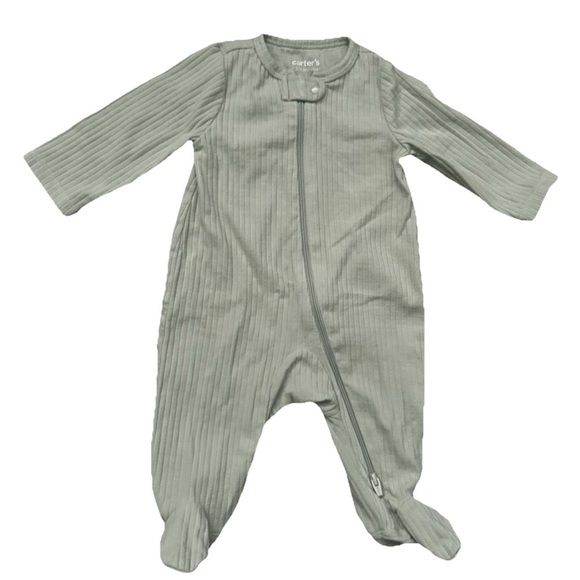 Lot Of 6 Neutral Baby Footie Pajamas Size 0-3 Months 2 Way Zipper - Picture 2 of 8